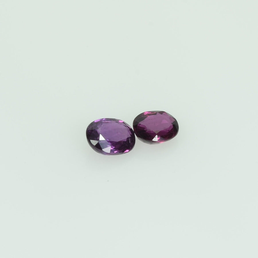 3.5x3 mm Natural Thai Ruby Loose Gemstone Oval Cut