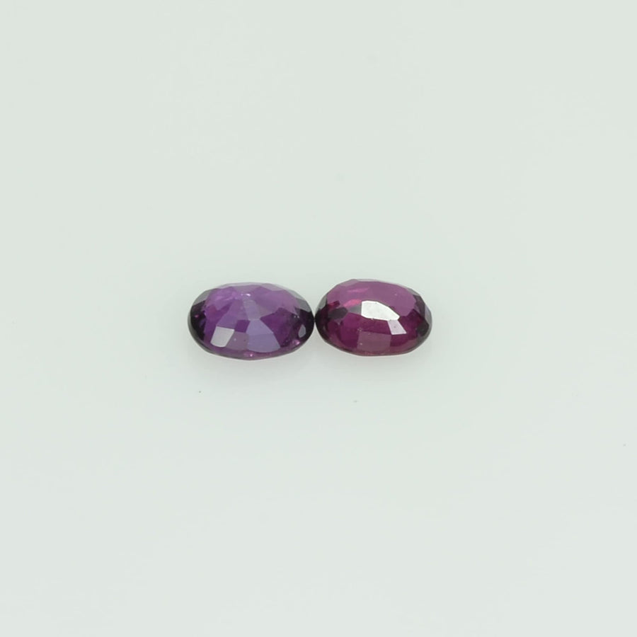 3.5x3 mm Natural Thai Ruby Loose Gemstone Oval Cut