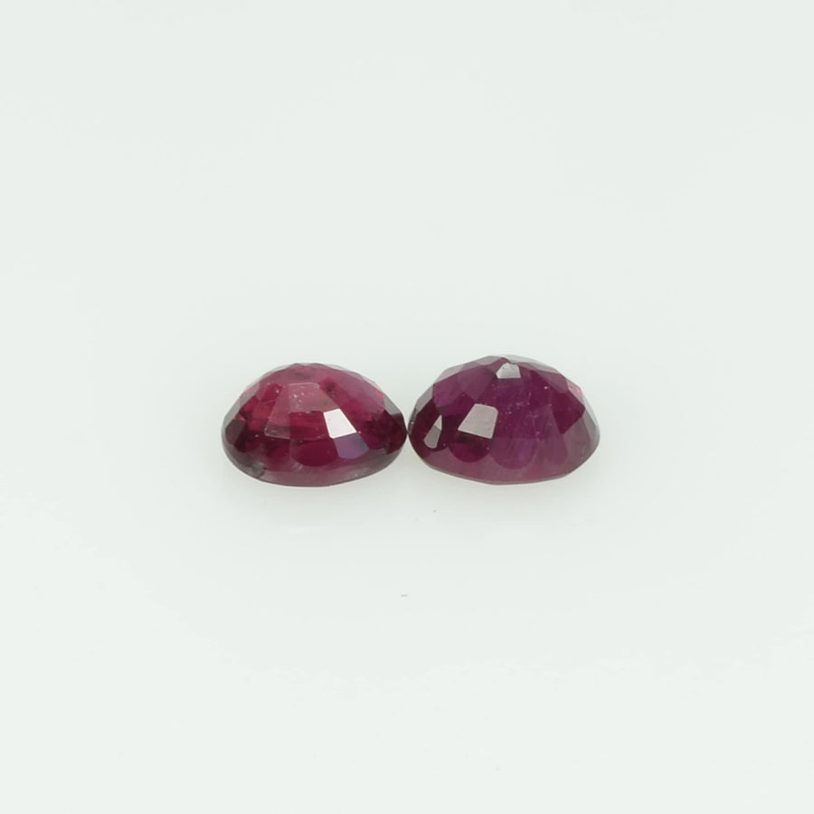 4x3 mm Natural Thai Ruby Loose Gemstone Oval Cut