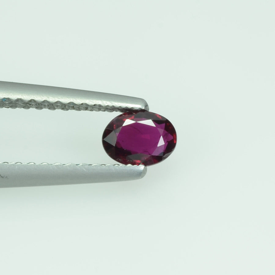 0.35 Cts Natural Thai Ruby Loose Gemstone Oval Cut