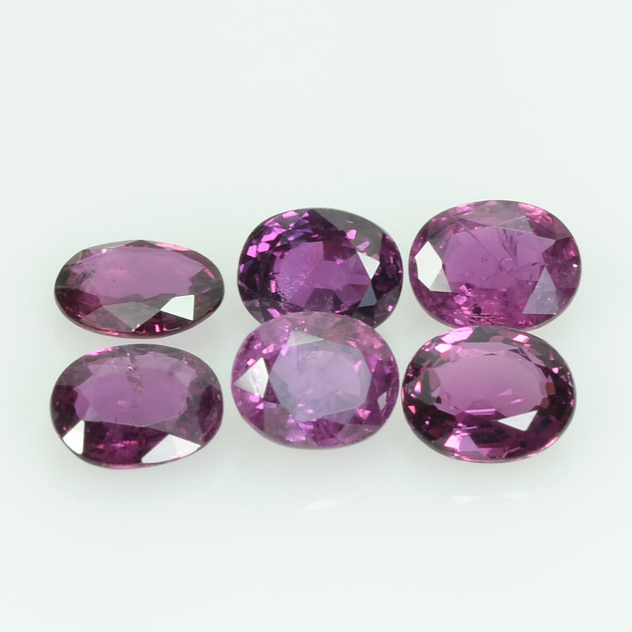 5x4 mm Natural Thai Ruby Loose Gemstone Oval Cut