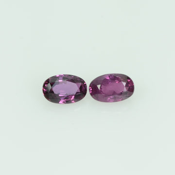 5x3 Natural Thai Ruby Loose Gemstone Oval Cut