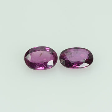 5.5x4.00 mm Natural Thai Ruby Loose Gemstone Oval Cut