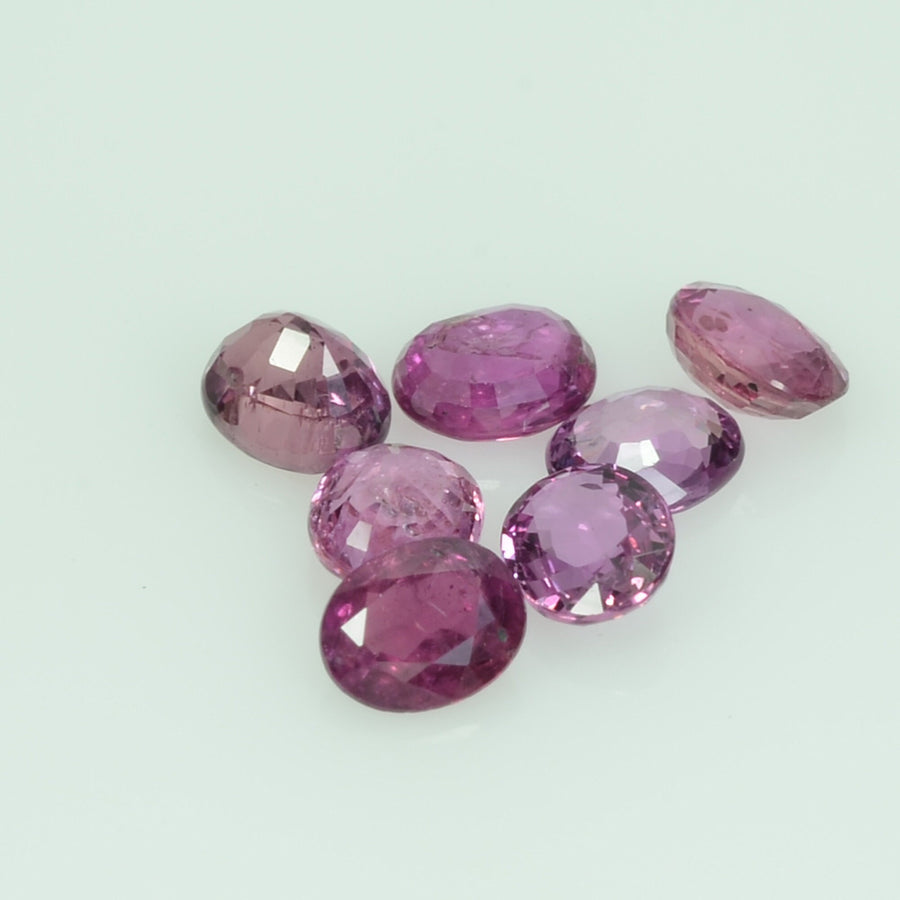 4x3.5 Natural Thai Ruby Loose Gemstone Oval Cut