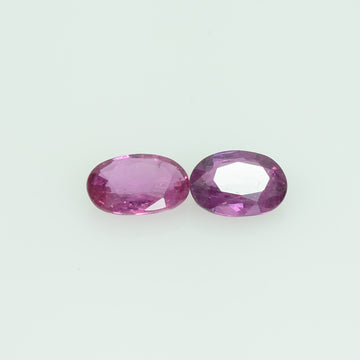 5x3.5 mm Lot Natural Thai Ruby Loose Gemstone Oval Cut
