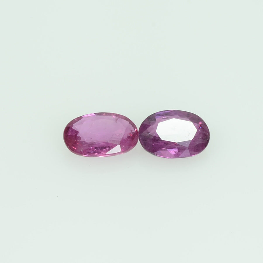 5x3.5 mm Lot Natural Thai Ruby Loose Gemstone Oval Cut