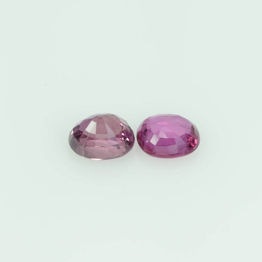 4.5x4 mm Natural Thai Ruby Loose Gemstone Oval Cut