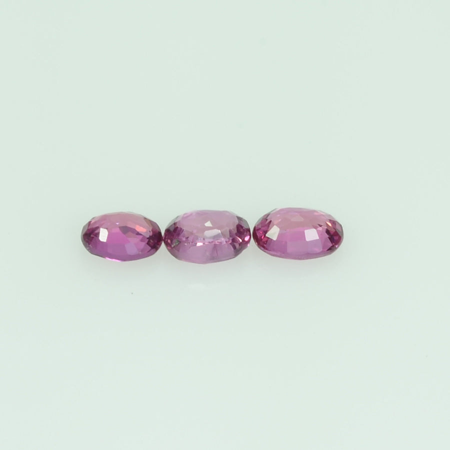 3.5x2.5 mm Lot Natural Thai Ruby Loose Gemstone Oval Cut