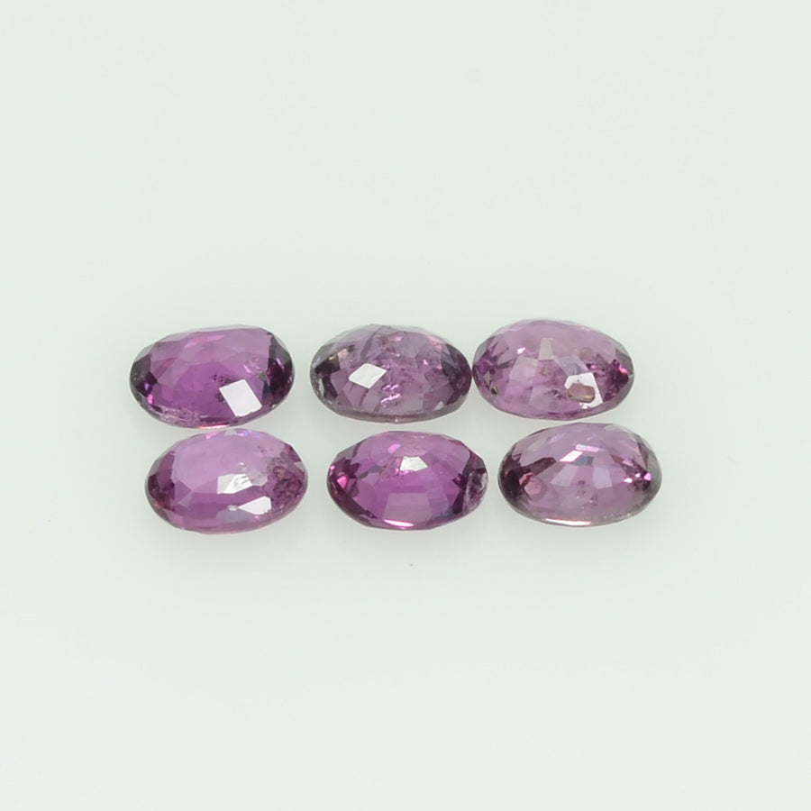 3.5x3 mm Lot Natural Thai Ruby Loose Gemstone Oval Cut