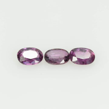 4.5x3mm Lot Natural Thai Ruby Loose Gemstone Oval Cut