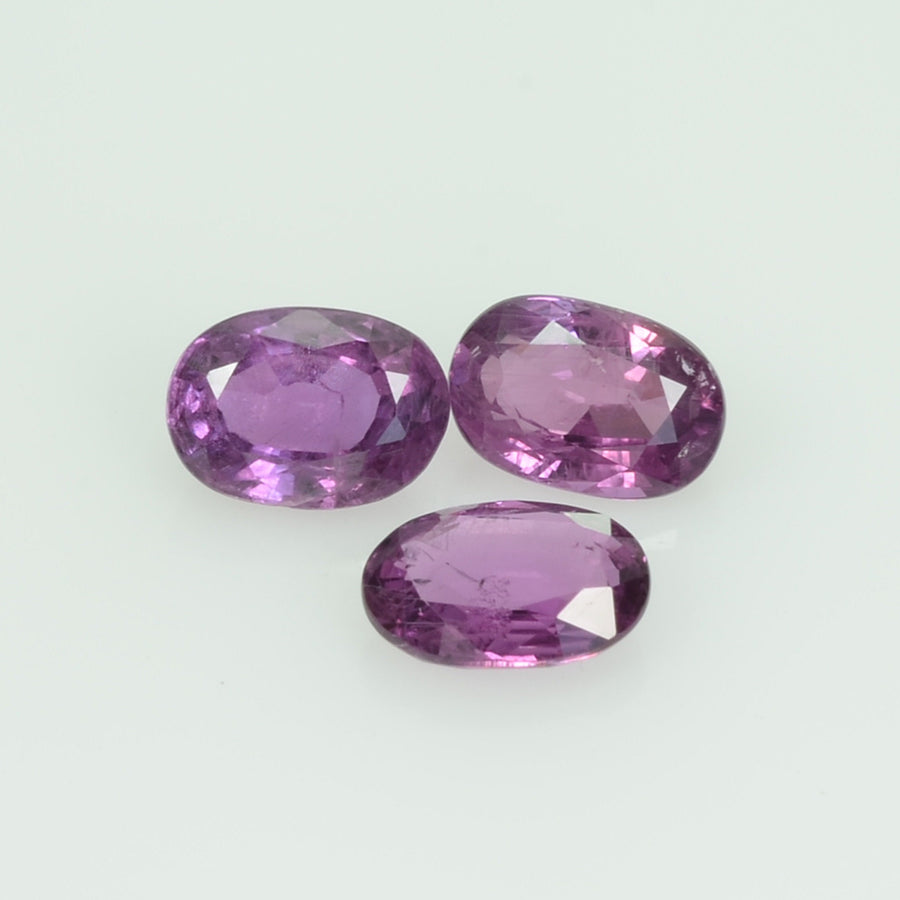 6x4mm Lot Natural Thai Ruby Loose Gemstone Oval Cut