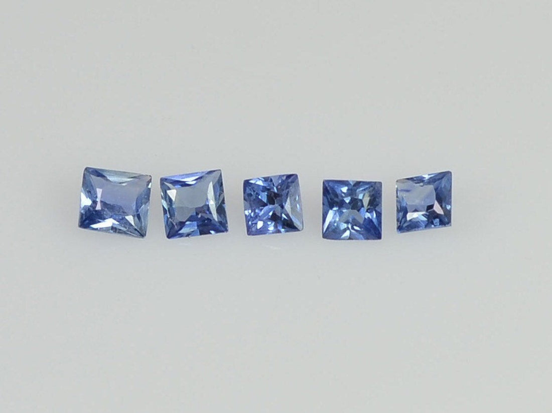 1.7-2.3   MM  Natural Princess Cut Blue Sapphire Loose Gemstone