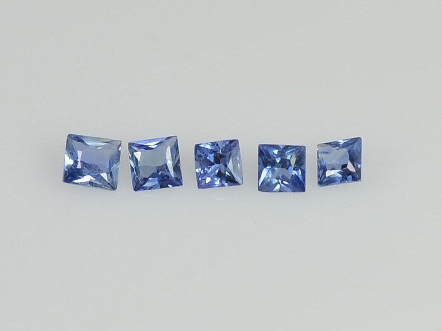 1.7-2.3   MM  Natural Princess Cut Blue Sapphire Loose Gemstone