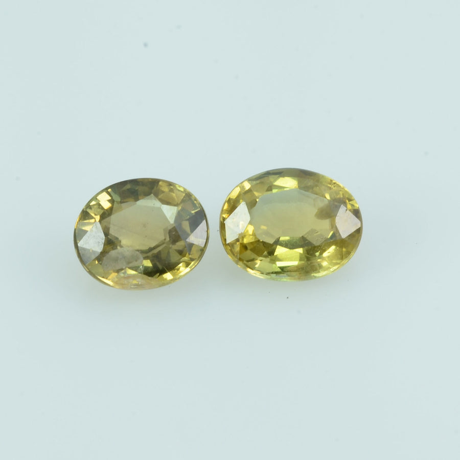 1.39 cts Natural Fancy Sapphire Loose Pair Gemstone Oval Cut