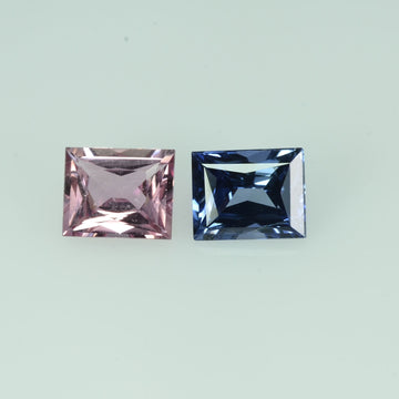 0.66 cts Natural Fancy Sapphire Loose Pair Gemstone Baguette Cut
