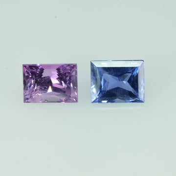 0.98 cts Natural Fancy Sapphire Loose Pair Gemstone Baguette Cut