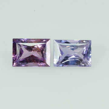 1.05 cts Noheat Natural Fancy Sapphire Loose Pair Gemstone Baguette Cut