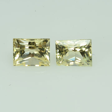 1.20 cts Natural Yellow Sapphire Loose Pair Gemstone Baguette Cut