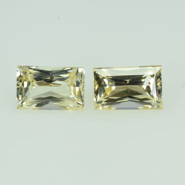 1.25 cts Natural Yellow Sapphire Loose Pair Gemstone Baguette Cut