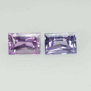 1.22 cts Natural Fancy Sapphire Loose Pair Gemstone Baguette Cut