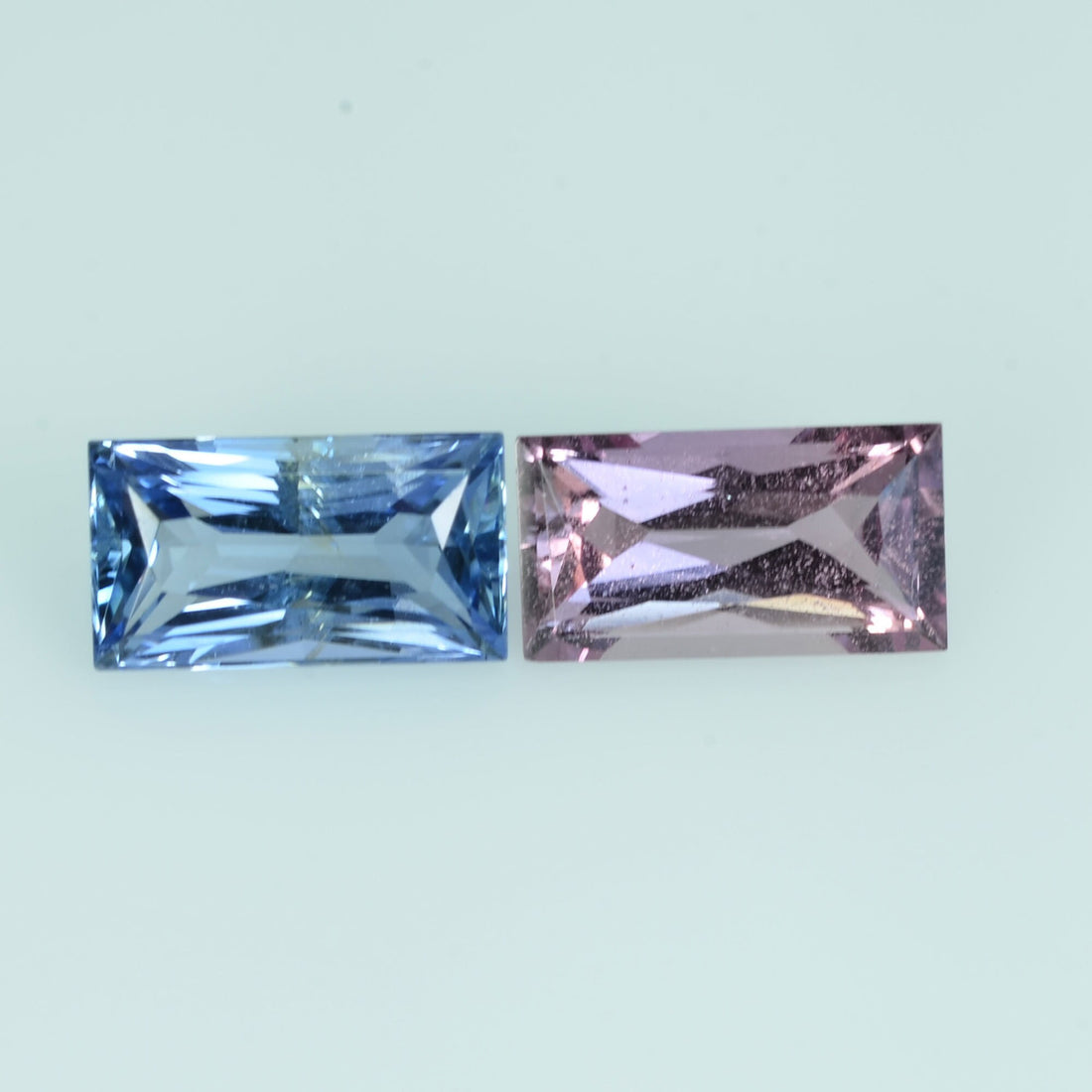 1.29 cts Natural Fancy Sapphire Loose Pair Gemstone Baguette Cut