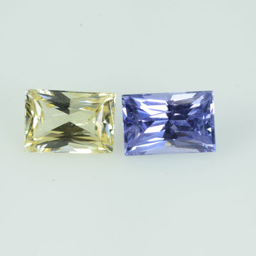 1.65 cts Natural Fancy Sapphire Loose Pair Gemstone Baguette Cut