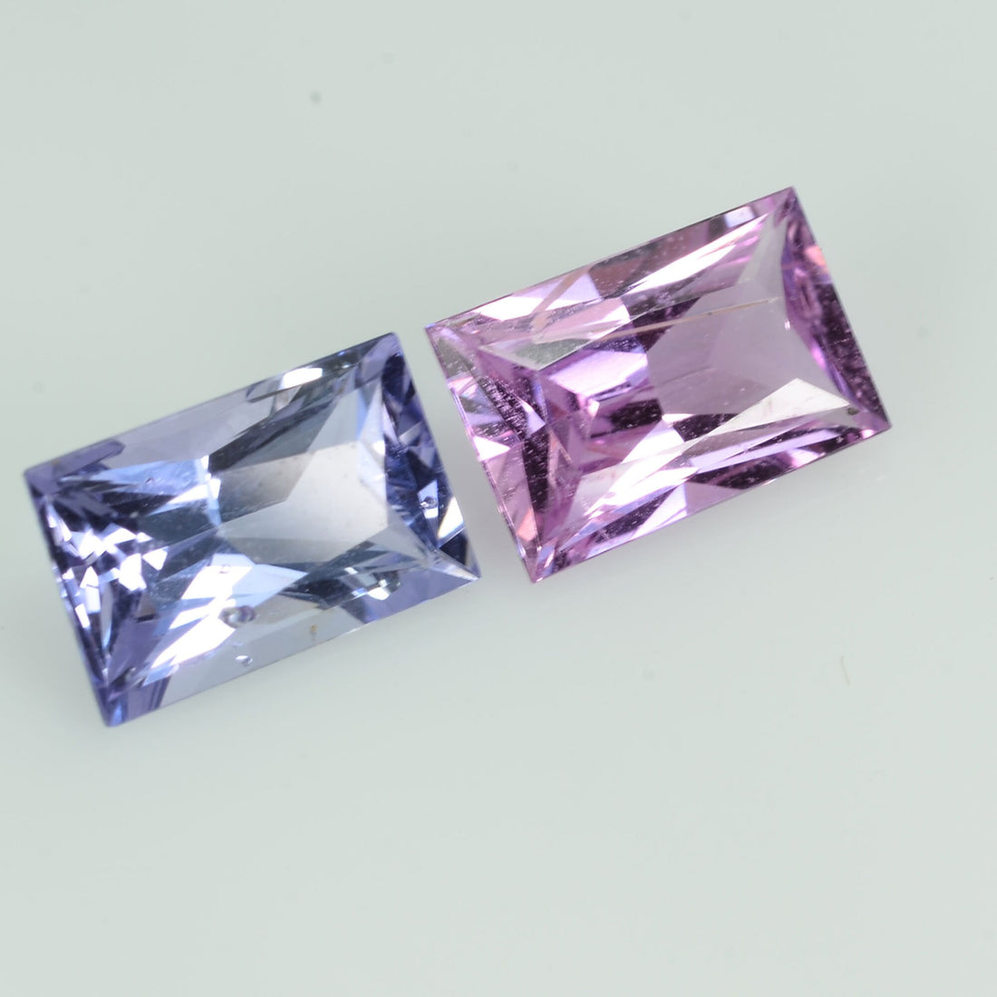 2.03 cts Noheat Natural Fancy Sapphire Loose Pair Gemstone Baguette Cut