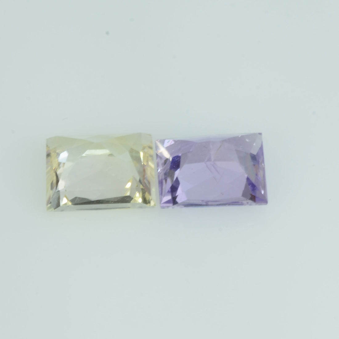 1.48 cts Natural Fancy Sapphire Loose Pair Gemstone Square Baguette Cut