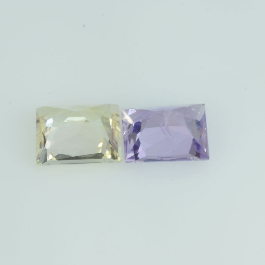 1.48 cts Natural Fancy Sapphire Loose Pair Gemstone Square Baguette Cut
