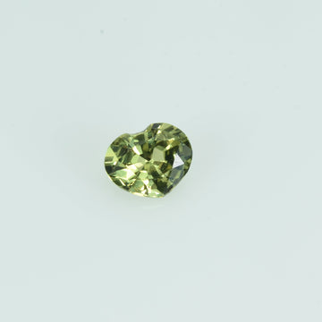 0.28 cts Natural Green Yellow Sapphire Loose Gemstone Heart Cut