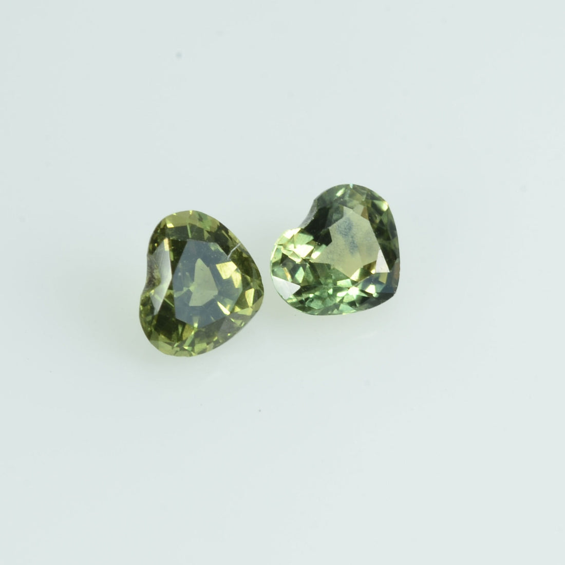 0.54 cts Natural Green Yellow Sapphire Loose Gemstone Heart Cut