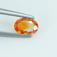 0.86 cts Natural Orange Sapphire Loose Gemstone Oval Cut