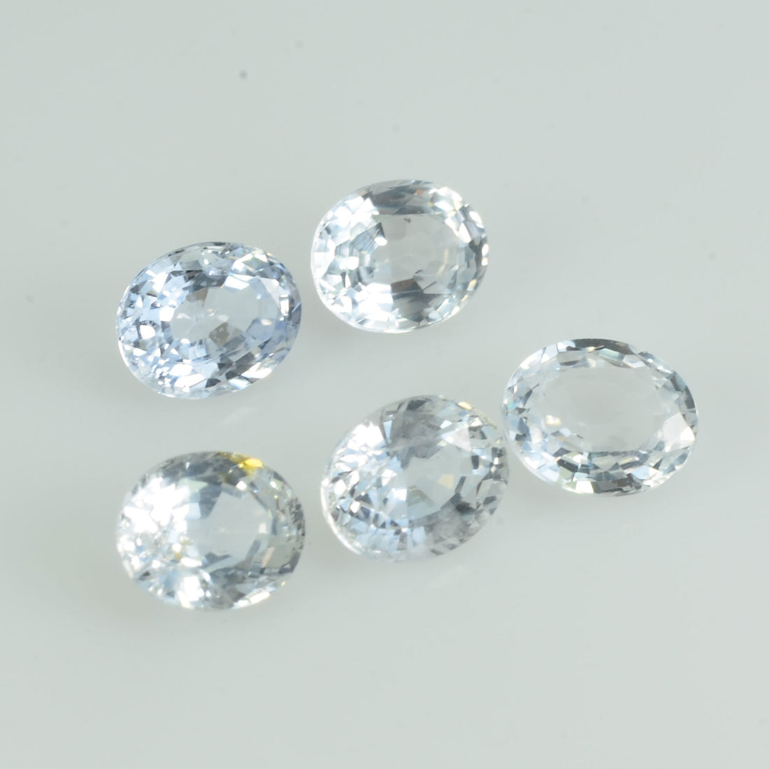 5X4 Natural White Sapphire Loose  Gemstone Oval Cut - Thai Gems Export Ltd.