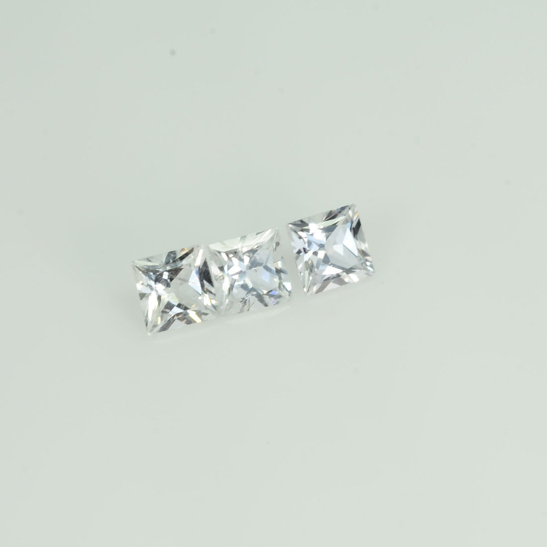 4.00 mm Natural Calibrated White Sapphire Loose Gemstone Princess Cut