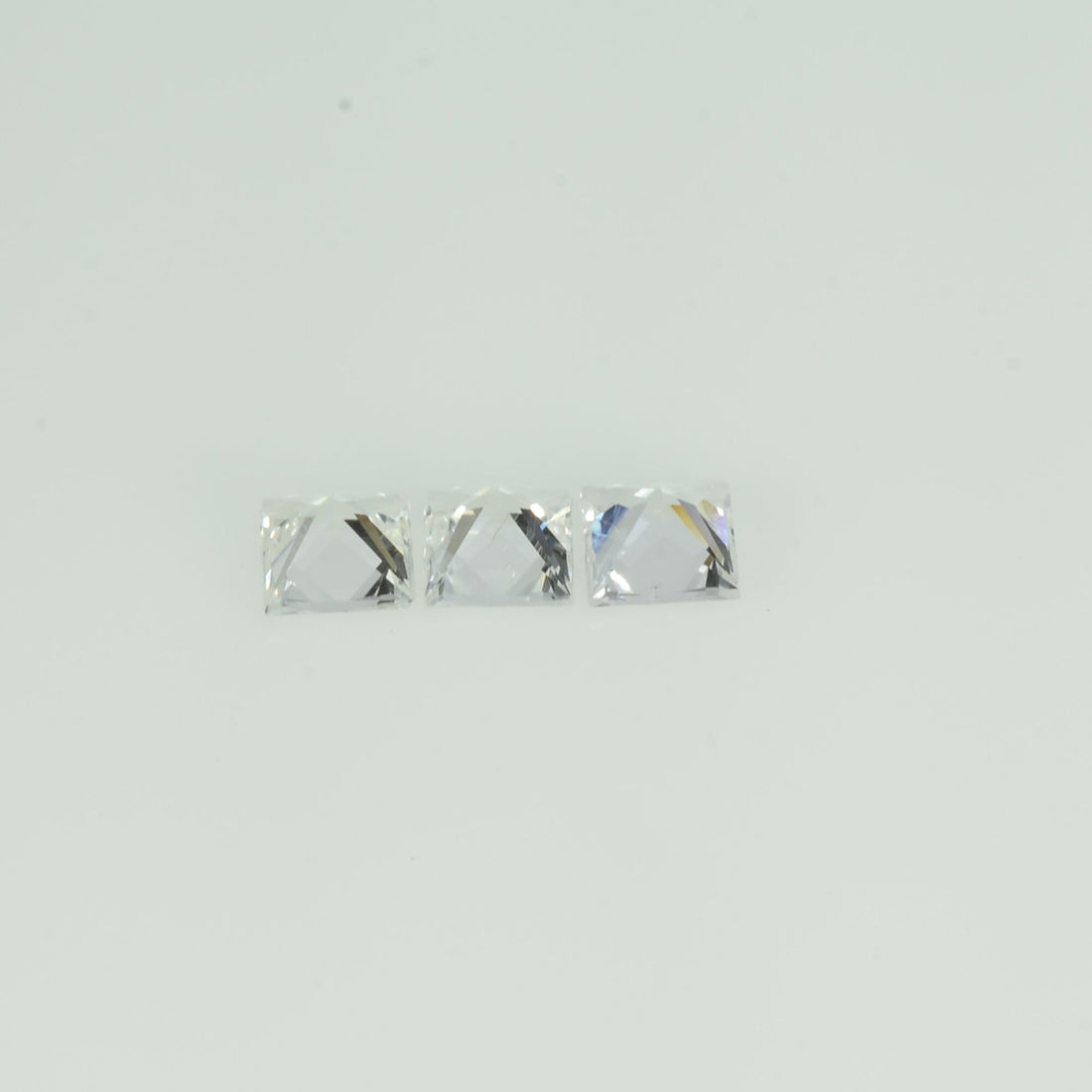 4.00 mm Natural Calibrated White Sapphire Loose Gemstone Princess Cut