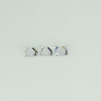 4.00 mm Natural Calibrated White Sapphire Loose Gemstone Princess Cut