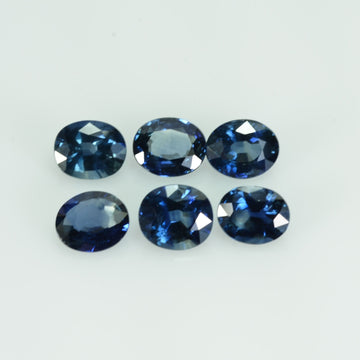 6x5 Natural Calibrated Blue Sapphire Loose Gemstone Oval Cut