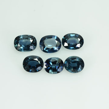 6x5 mm Natural Calibrated Blue Sapphire Loose Gemstone Oval Cut