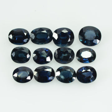 6x5 Natural Calibrated Blue Sapphire Loose Gemstone Oval Cut