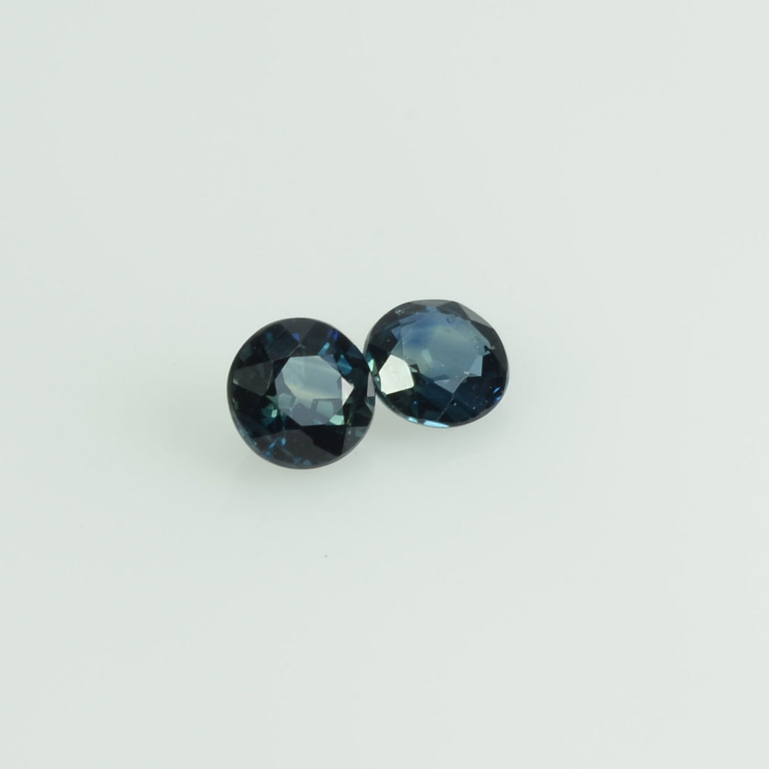 3.7-3.8 mm Natural Blue Sapphire Loose Pair Gemstone Round Cut
