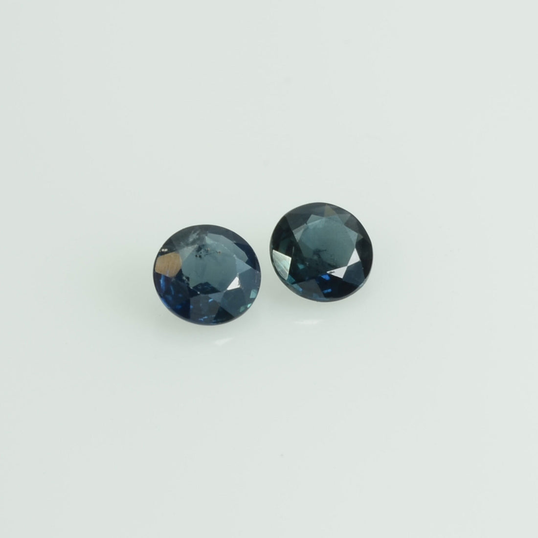 3.7-3.8 mm Natural Blue Sapphire Loose Pair Gemstone Round Cut