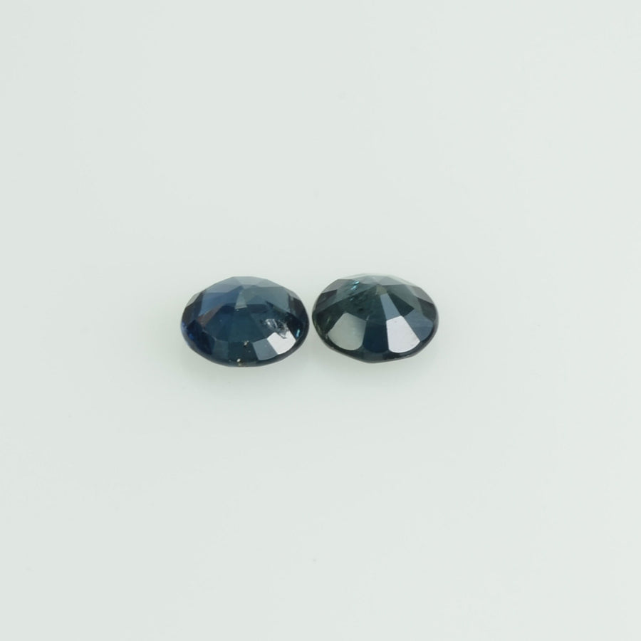3.7-3.8 mm Natural Blue Sapphire Loose Pair Gemstone Round Cut