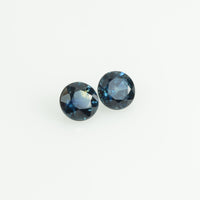 3.7-4 mm Natural Blue Sapphire Loose Pair Gemstone Round Cut