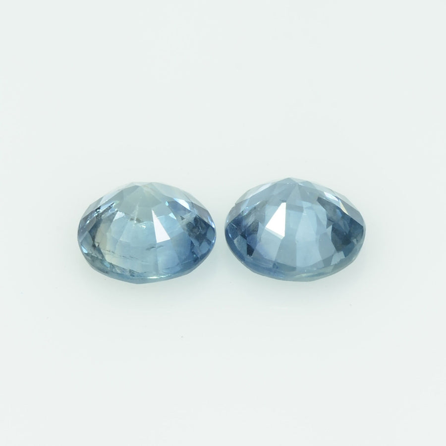 6.00 MM Natural Blue Sapphire Loose Pair Gemstone Round Cut