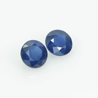 5.5 MM Natural Blue Sapphire Loose Pair Gemstone Round Cut