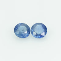 5.0 MM Natural Blue Sapphire Loose Pair Gemstone Round Cut - Thai Gems Export Ltd.