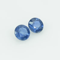 5.0 MM Natural Blue Sapphire Loose Pair Gemstone Round Cut