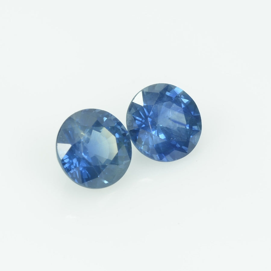 5.5 MM Natural Blue Sapphire Loose Pair Gemstone Round Cut