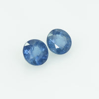 5 MM Natural Blue Sapphire Loose Pair Gemstone Round Cut - Thai Gems Export Ltd.