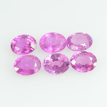5x4 mm Natural Pink Sapphire Loose Gemstone oval Cut